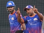 Mumbai: Mumbai Indians� captain Hardik Pandya, left, and coach Mahela Jayawardene.