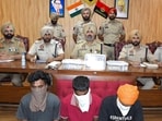 The arrested accused in Ludhiana on Friday. (HT Photo)