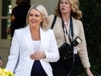 During a press briefing, Karoline Leavitt revealed she will take maternity leave soon as she says the informal presser is her “last gaggle for some time”. (AP Photo/Alex Brandon)