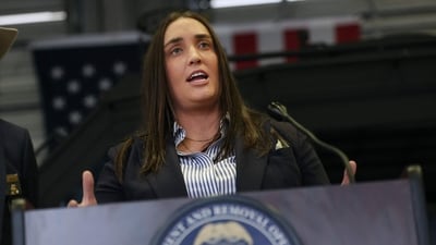 Madison Sheahan, ex-ICE deputy director, is accused of an inappropriate relationship with a young staffer and creating a hostile work environment. (Getty Images via AFP)