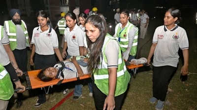 The mock exercise will begin with an air raid warning, conveyed through sirens emitting alternating high- and low-pitch sounds for two minutes. (HT)