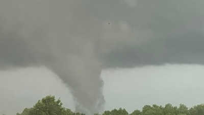 A tornado damaged Vance Air Force base in Enid, Oklahoma, as per reports. (Facebook/Charla Enns) A tornado damaged Vance Air Force base in Enid, Oklahoma, as per reports. (Facebook/Charla Enns)