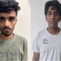 তুষার চৌহান ওরফে হিজবুল্লা আলি খান এবং সমীর খান। (ছবি সৌজন্যে উত্তরপ্রদেশ এটিএস)