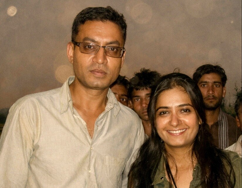 Irrfan and Ranjeeta during the shoot of film Irrfan and Ranjeeta during the shoot of film