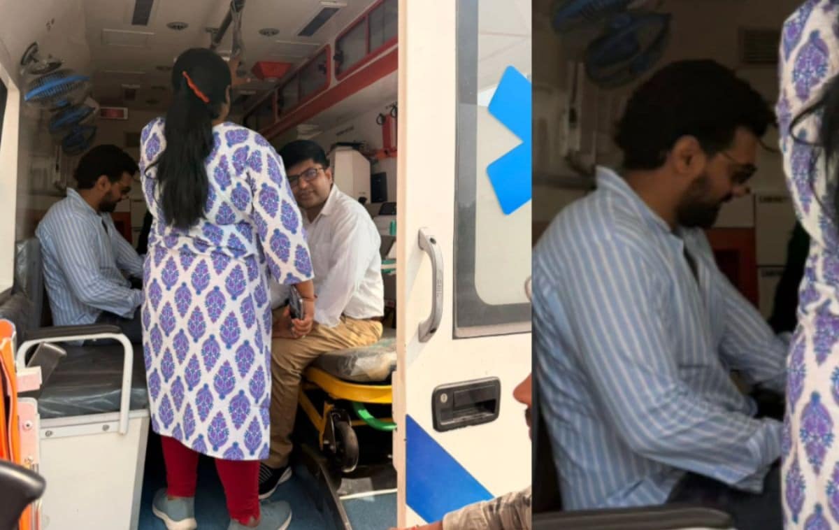 রক্তচাপ মাপা হচ্ছে দেবের
