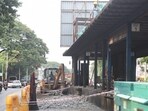 Maha-Metro officials have said that the road-level work is essential for underground station construction and related infrastructure activities. (HT)