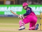 Rajasthan Royals' Vaibhav Sooryavanshi plays a shot against Sunrisers Hyderabad in Jaipur. (PTI)