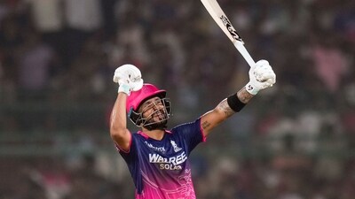 Dhruv Jurel provided the foil for Sooryavanshi through the early part of the innings, getting back amongst the runs with a half-century. Was relatively watchful and not at his most brutal, but will feel confident to recover from a lean patch. (PTI)