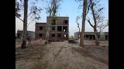 The land allegedly encroached by the NHAI contractor. The land allegedly encroached by the NHAI contractor.