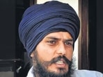 A Punjab Police team on Saturday produced Khadoor Sahib MP Amritpal Singh before the Ajnala court via videoconferencing from Dibrugarh, Assam. (HT file photo)