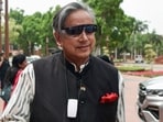  Congress MP Shashi Tharoor at the Parliament premises on the second day of Parliament’s three-day Special Session, in New Delhi on Friday.