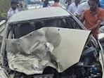 Accident occurred around 2.30pm on a narrow stretch of road at an S-curve. (HT Sourced Photo)
