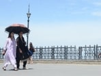 As temperatures continue to remain above normal in Himachal Pradesh, the India meteorological department (IMD), Shimla, has issued a yellow alert for heatwave conditions in Una, Kangra, Kullu, Mandi, and Solan districts for April 27. (Deepak Sansta/HT)