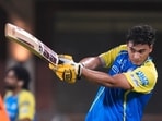 Prashant Veer during a practice session ahead of an IPL 2026 match.