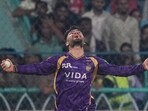 LSG vs KKR LIVE Score: An ecstatic Rinku Singh celebrates a catch during a terrific performance.