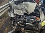 Police said a speeding truck coming from the opposite direction allegedly rammed into the car due to rash and negligent driving. (HT)