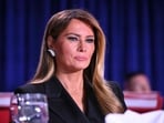TOPSHOT - US First Lady Melania Trump attends the White House Correspondents' dinner at the Washington Hilton in Washington, DC, on April 25, 2026. President Trump is attending the annual gala of the political press for the first time while in office. (Photo by Mandel NGAN / AFP)