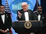 Trump shooting live updates: US President Donald Trump speaks in the James Brady Press Briefing Room at the White House after a shooting incident at the annual White House Correspondents' Association Dinner.