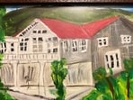 The family house, painting by my daughter