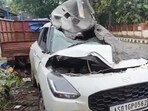 Three women returning from a Bihu event were killed in Guwahati when a speeding truck collided head-on with their car in Mathgharia.