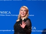 White House press secretary Karoline Leavitt poses for photographers as she arrives at the annual White House Correspondents' Association Dinner in Washington, Saturday, April 25, 2026. (AP Photo/Jose Luis Magana) White House press secretary Karoline Leavitt poses for photographers as she arrives at the annual White House Correspondents' Association Dinner in Washington, Saturday, April 25, 2026. (AP Photo/Jose Luis Magana)