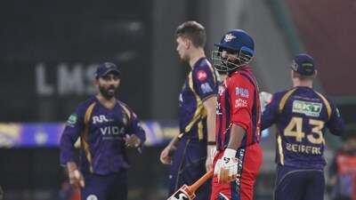 In their response. it was slow going for LSG. They kept wickets in hand through the first half of the innings, but were close to run-a-ball. As soon as any batter looked to accelerate, they lost their wicket, often to the KKR spinners. Their middle order chipped in, but captain Rishabh Pant top-scored with 42, unfortunately unable to kick on and take control. (Hindustan Times)
