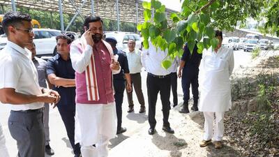Accompanied by ministers and officials, the CM assessed field feedback, ordered continuous cleaning ops and strengthening of drain embankments. (@NayabSainiBJP/X) Accompanied by ministers and officials, the CM assessed field feedback, ordered continuous cleaning ops and strengthening of drain embankments. (@NayabSainiBJP/X)