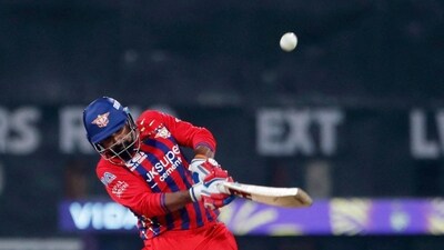 It all came down to a dramatic conclusion. 38 off 18. 28 off 12. 17 off 6. 8 off 4. 7 off 1. On the last ball with only one thing to be done, Mohammed Shami got one in his wheelhouse, and played the shot of a lifetime to send it careening over long-off. An ice-cold moment for the veteran, forcing the Super Over. (REUTERS)