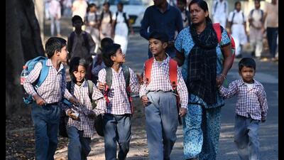 It outlined various measures for schools to adopt such as limiting outdoor activities including assembly time, ringing a water bell, among others. (Hindustan Times) It outlined various measures for schools to adopt such as limiting outdoor activities including assembly time, ringing a water bell, among others. (Hindustan Times)