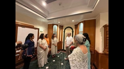 J&K chief minister Omar Abdullah on Sunday interacted with a delegation of education sector representatives in Bengaluru, highlighting the opportunities created by the recently notified J&K Private University Act. (sourced) J&K chief minister Omar Abdullah on Sunday interacted with a delegation of education sector representatives in Bengaluru, highlighting the opportunities created by the recently notified J&K Private University Act. (sourced)