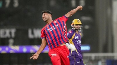 A heroic return for Mohsin Khan. Figures of 5/23, snapping through the entire KKR batting order, and dominating the bowling scorecard for LSG. The first 5-fer of the IPL season, and another claim at an Indian cap from one of its finest young fast-bowling talents. (PTI) A heroic return for Mohsin Khan. Figures of 5/23, snapping through the entire KKR batting order, and dominating the bowling scorecard for LSG. The first 5-fer of the IPL season, and another claim at an Indian cap from one of its finest young fast-bowling talents. (PTI)