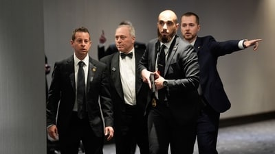 Representative Steve Scalise, a Republican from Louisiana, is evacuated following reports of a shooting during the White House Correspondents' Association (WHCA) dinner in Washington, DC, US on Saturday, April 25. (Bloomberg) Representative Steve Scalise, a Republican from Louisiana, is evacuated following reports of a shooting during the White House Correspondents' Association (WHCA) dinner in Washington, DC, US on Saturday, April 25. (Bloomberg)