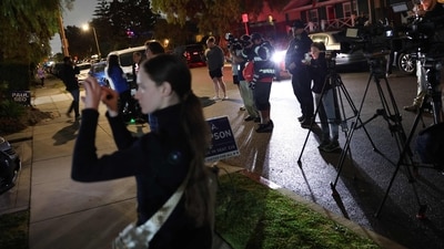 Reporters and onlookers are seen outside the home of the alleged White House Correspondents Dinner shooter in Torrance, California, on April 25, 2026. (AFP) Reporters and onlookers are seen outside the home of the alleged White House Correspondents Dinner shooter in Torrance, California, on April 25, 2026. (AFP)