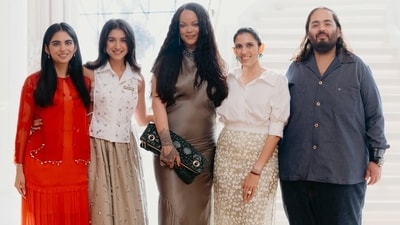 The Ambani family welcomed Rihanna to Antilia for an afternoon of culture and conversations in Mumbai. (Instagram/nmacc.india) The Ambani family welcomed Rihanna to Antilia for an afternoon of culture and conversations in Mumbai. (Instagram/nmacc.india)
