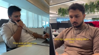 An Indian man in Singapore shared how corporate culture made exhaustion look like success. (Instagram/amandailylogs) An Indian man in Singapore shared how corporate culture made exhaustion look like success. (Instagram/amandailylogs)