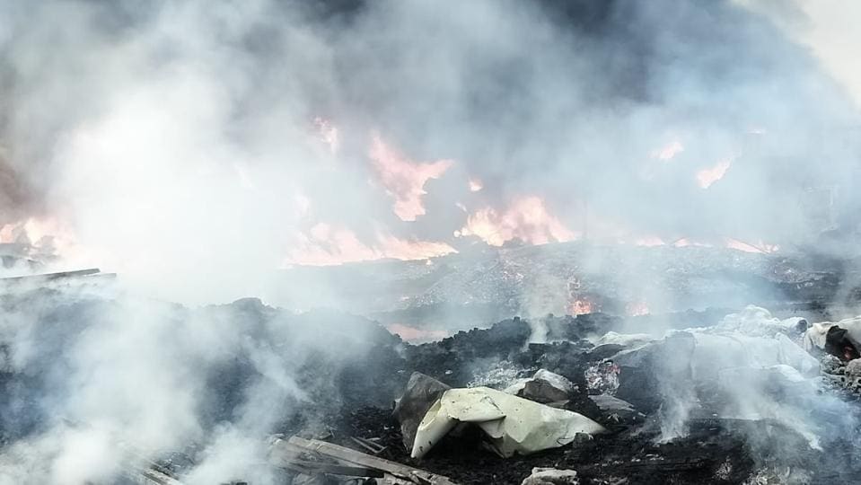Fire operations are still underway at the site, an official said. Fire operations are still underway at the site, an official said.