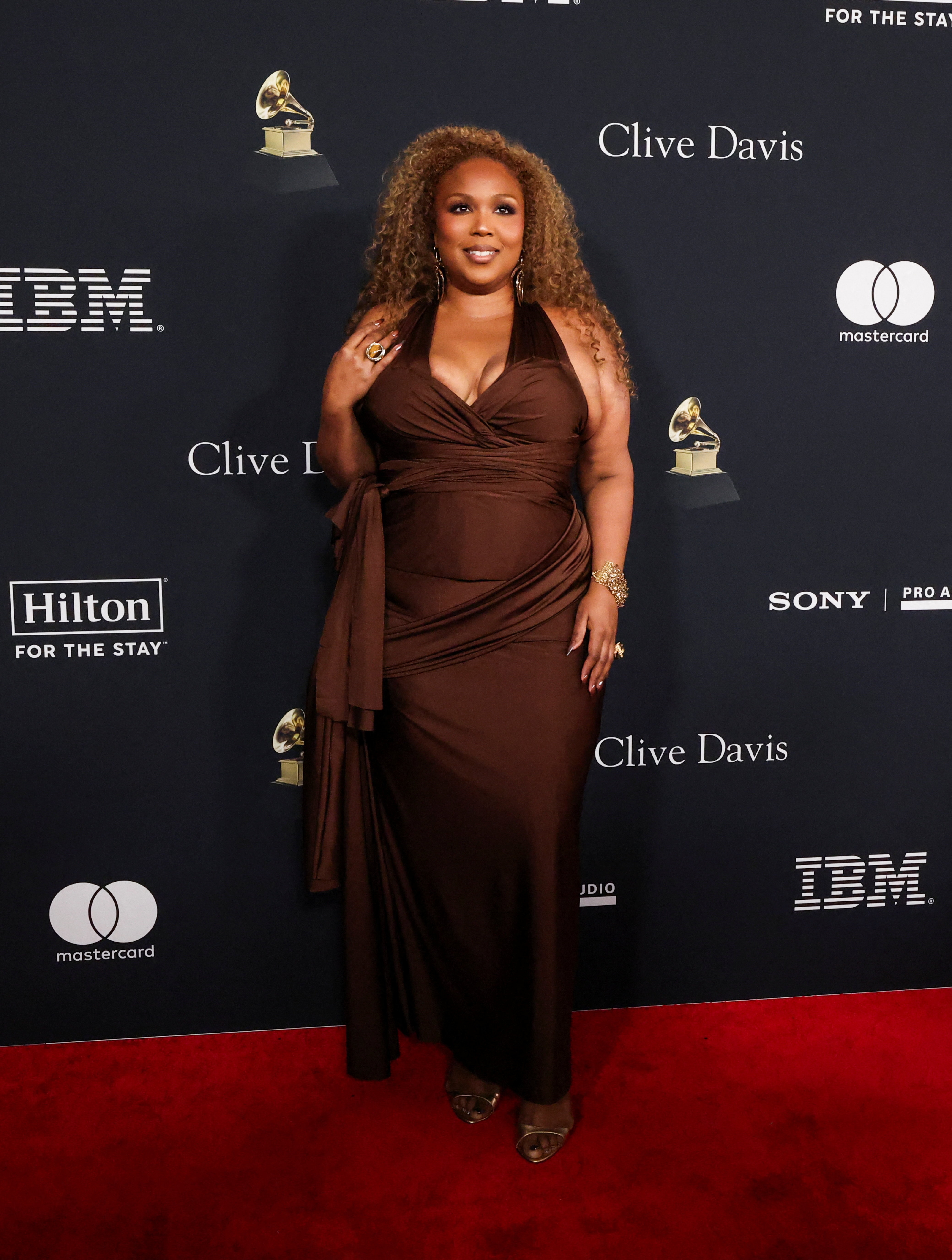 Lizzo attends the Clive Davis party, also referred to as the annual Pre-Grammy Gala, in Beverly Hills, California, on January 31, 2026. (REUTERS)