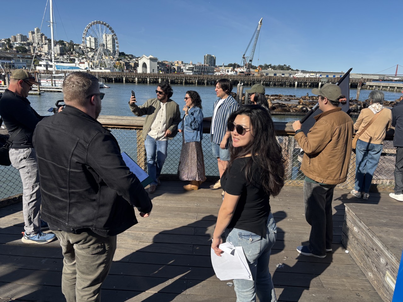Chonkers and his dockmates draw a crowd to Pier 39. Chonkers and his dockmates draw a crowd to Pier 39.