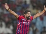 Lucknow Super Giants' Mohammed Shami in action. (PTI)
