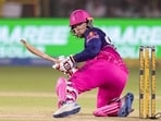 Rajasthan Royals' Vaibhav Sooryavanshi plays a shot against Sunrisers Hyderabad in Jaipur. 