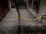 Police cordon tape blocks off an area leading to the ballroom at the Washington Hilton hotel, where a shooting incident occurred yesterday night at the annual White House Correspondents' Association dinner, in Washington, D.C., U.S., April 26, 2026. 