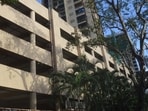 While podium parking can extend till 32 metres in height (around 10 levels) in city areas, the same is not possible near airports due to height restrictions (HT PHOTO)
