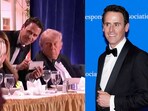 US President Donald Trump and Mentalist Oz Pearlman at the White House Correspondents' Dinner before shots were reportedly fired at the event. US President Donald Trump and Mentalist Oz Pearlman at the White House Correspondents' Dinner before shots were reportedly fired at the event.