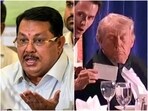 Congress leader Vijay Wadettiwar (L) reacted to the open firing at a gala dinner in the US that was also attended by Donald Trump