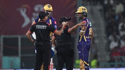 KKR batter Angkrish Raghuvanshi punished (ANI Pic Service) KKR batter Angkrish Raghuvanshi punished (ANI Pic Service)