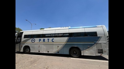 The Pepsu Road Transport Corporation (PRTC) has launched its intra-state Volvo bus service, providing a significant relief for local travellers. The service debuted on the Chandigarh–Bathinda route. (HT Photo) The Pepsu Road Transport Corporation (PRTC) has launched its intra-state Volvo bus service, providing a significant relief for local travellers. The service debuted on the Chandigarh–Bathinda route. (HT Photo)