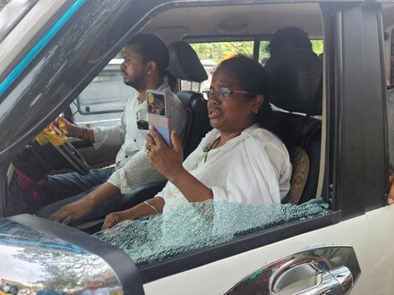 TMC সাংসদের গাড়িতে হামলা