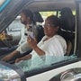TMC সাংসদের গাড়িতে হামলা(সৌজন্যে টুইটার)