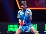 Ankur Bhattacharjee of Kolkata ThunderBlades in action during Season 6 of UTT. (UTT)
