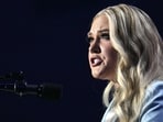 Erika Kirk says ‘enough is enough’ days after breaking down at WHCD shooting site (Photo by Jim WATSON / AFP)